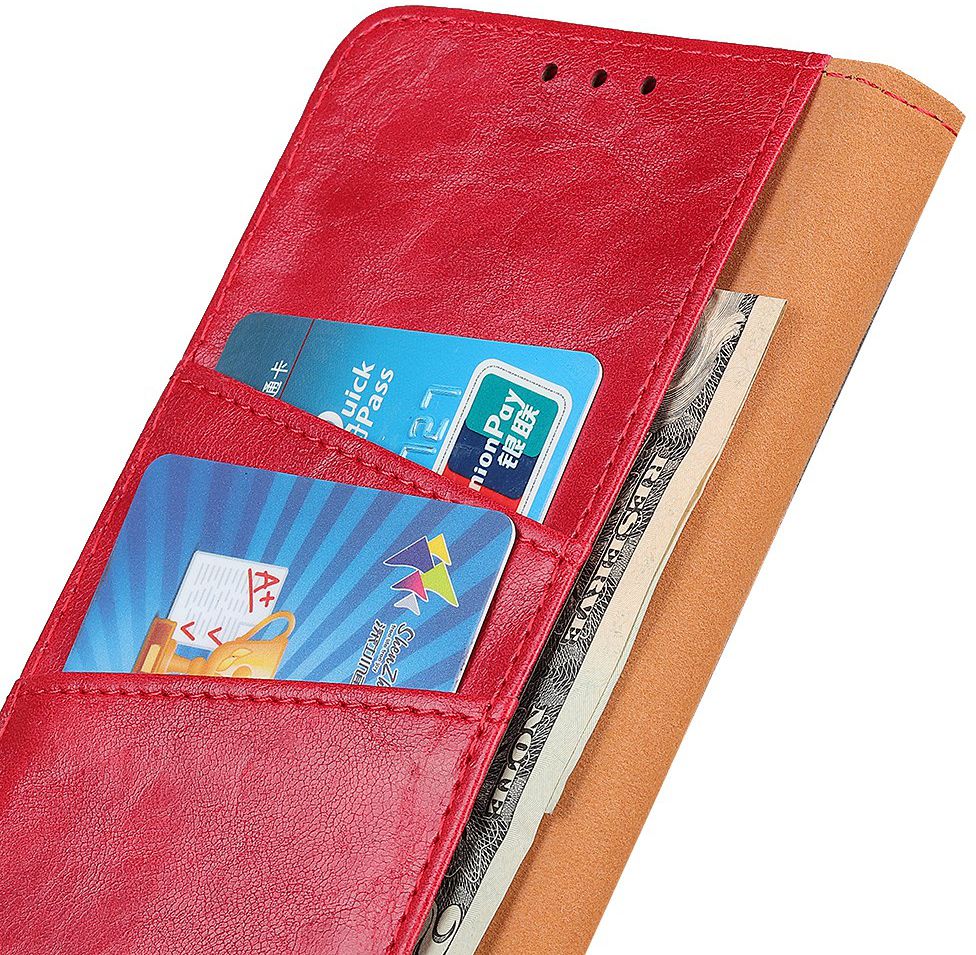 Xiaomi Redmi Note 8T Crazy Horse Portemonnee Hoesje Rood afbeelding 11