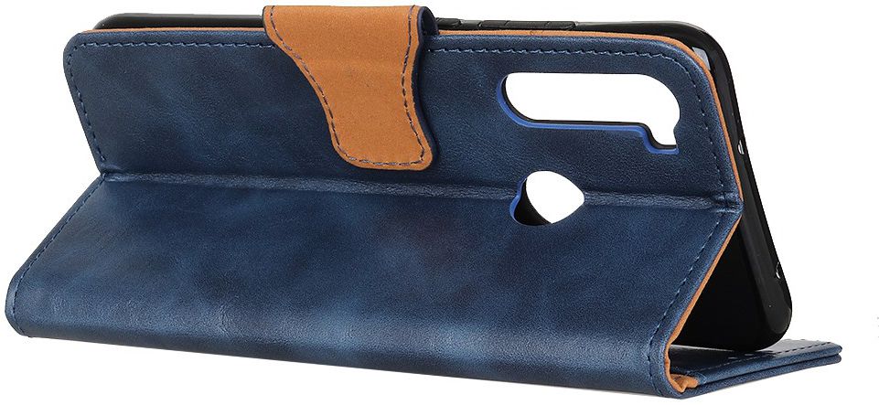 Xiaomi Redmi Note 8T Crazy Horse Leren Portemonnee Hoesje Blauw afbeelding 3