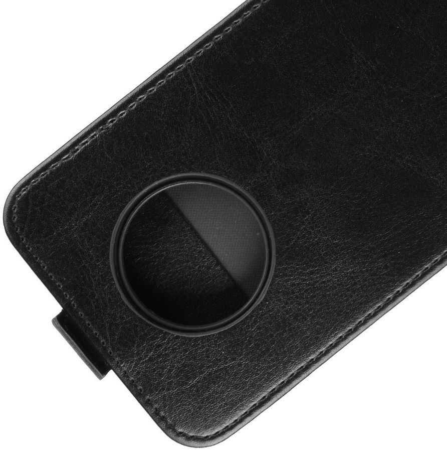 OnePlus 7T Verticaal Flip Hoesje Zwart afbeelding 4