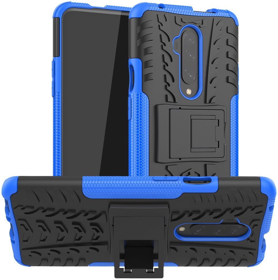 OnePlus 7T Pro Robuust Hybride Hoesje Blauw afbeelding 3