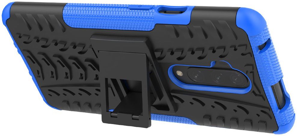 OnePlus 7T Pro Robuust Hybride Hoesje Blauw afbeelding 2