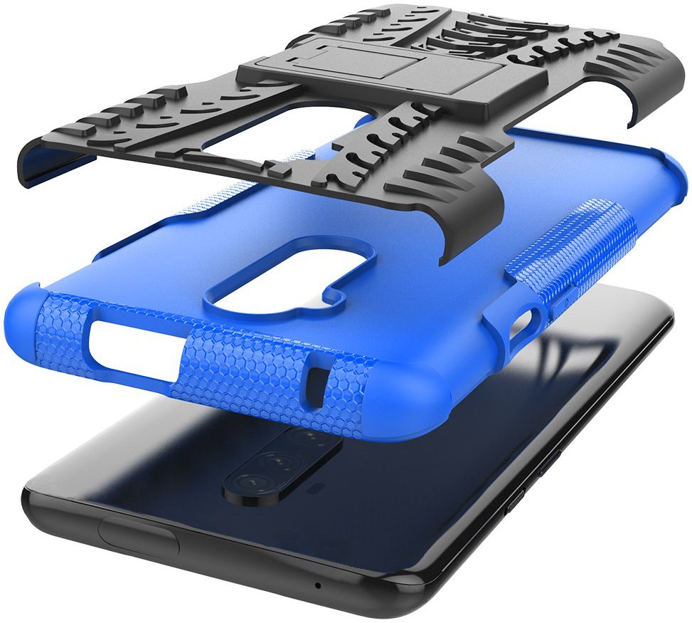 OnePlus 7T Pro Robuust Hybride Hoesje Blauw afbeelding 7
