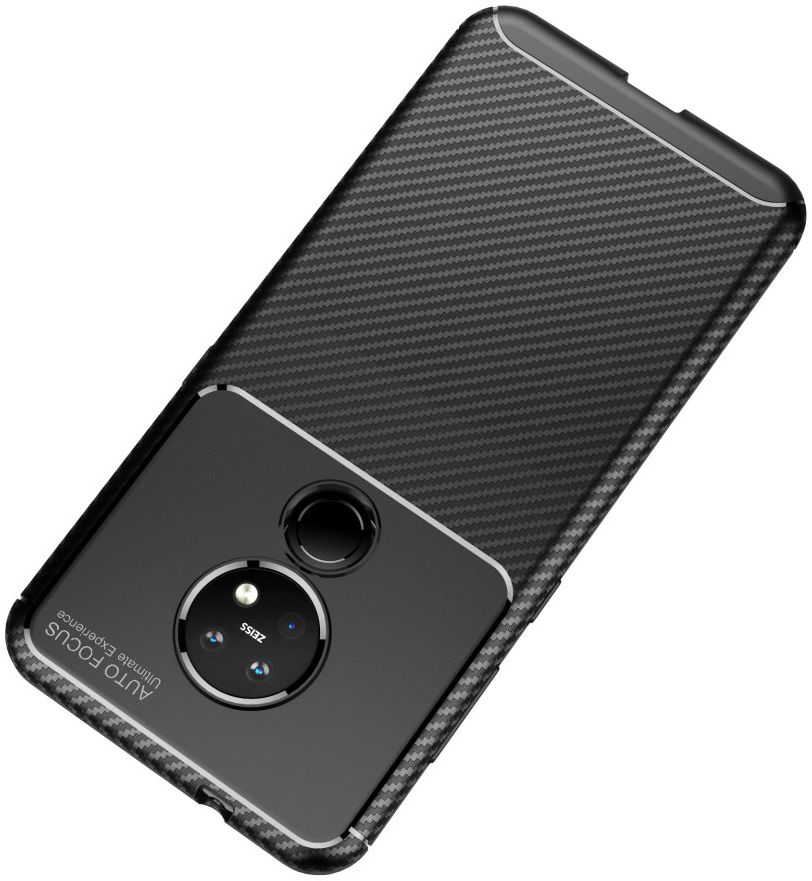 Nokia 6.2 / 7.2 Siliconen Carbon Hoesje Zwart afbeelding 10