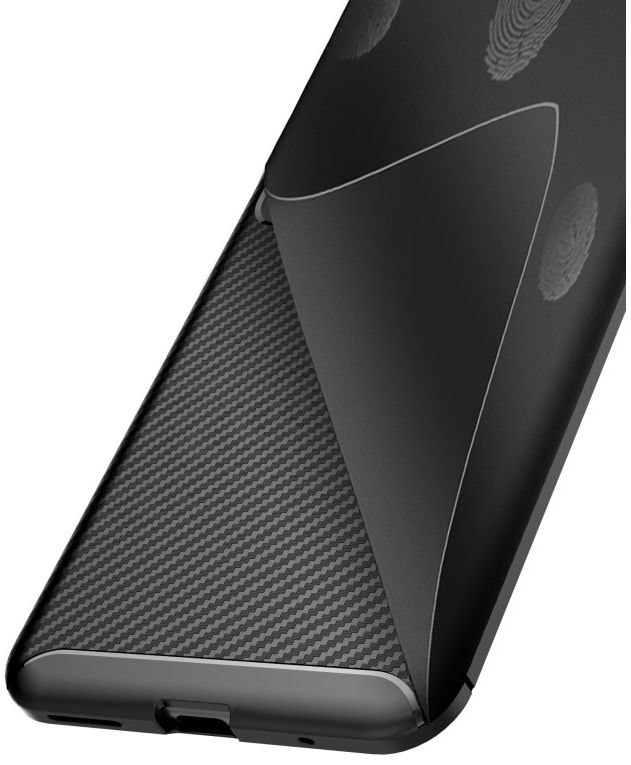 Nokia 6.2 / 7.2 Siliconen Carbon Hoesje Zwart afbeelding 7