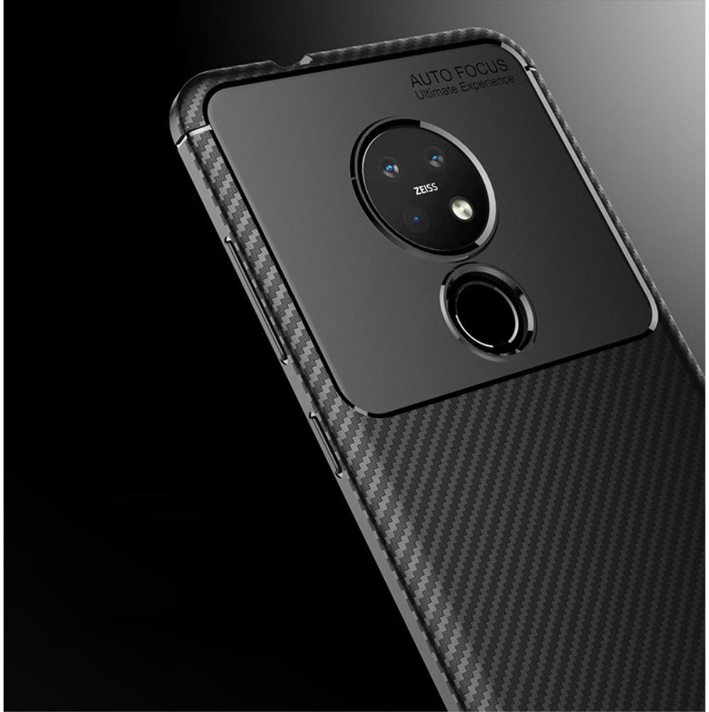 Nokia 6.2 / 7.2 Siliconen Carbon Hoesje Zwart afbeelding 15