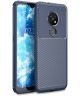 Nokia 6.2 / 7.2 Siliconen Carbon Hoesje Blauw