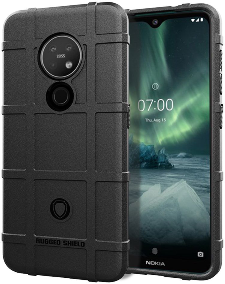 Nokia 7.2 Anti-Shock Hybride Hoesje Zwart afbeelding 1