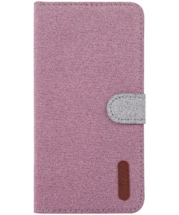 Nokia 6.2 / 7.2 Portemonnee Hoesje met Standaard Roze Hoesjes