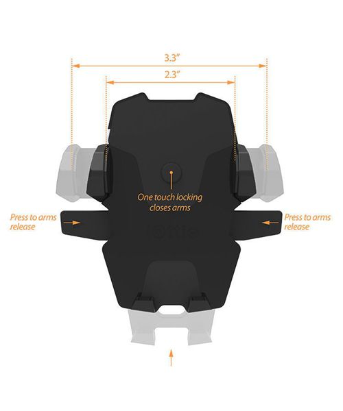 iOttie Easy One Touch Wireless Qi Standard Charging Car Mount afbeelding 9