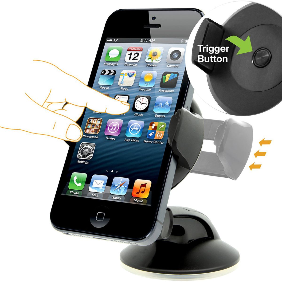 iOttie Easy Flex 3 Dashboard Auto Telefoonhouder Met Zuignap Zwart afbeelding 4