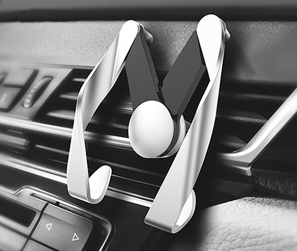 ROCK Autobot Verstelbare Ventilatie Telefoonhouder Auto Zilver afbeelding 2