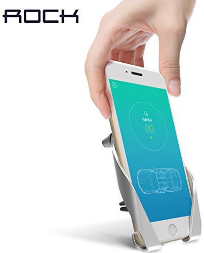 ROCK Autobot Verstelbare Ventilatie Telefoonhouder Auto Zilver afbeelding 5