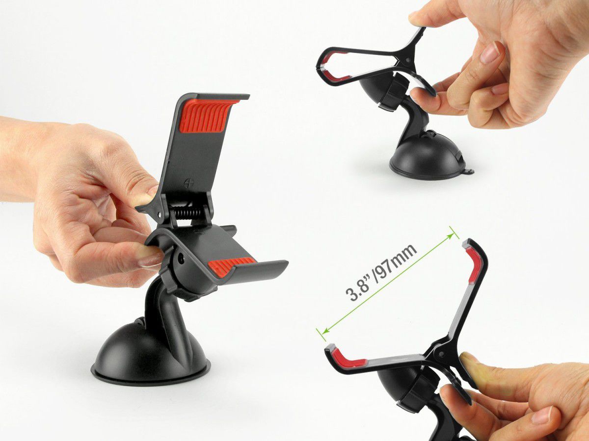 Universele Dashboard Autohouder Voor Smartphone en Telefoon Zwart afbeelding 8