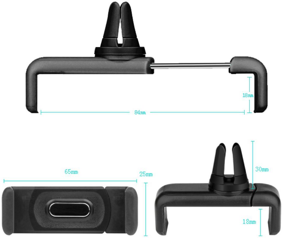 Universeel Verstelbare Compacte Ventilatierooster Telefoonhouder afbeelding 3