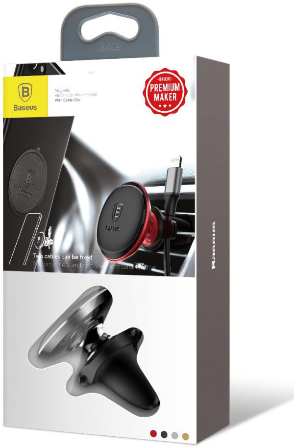 Baseus 360º Verstelbare Ventilatierooster Houder met Kabelclip Zwart afbeelding 11