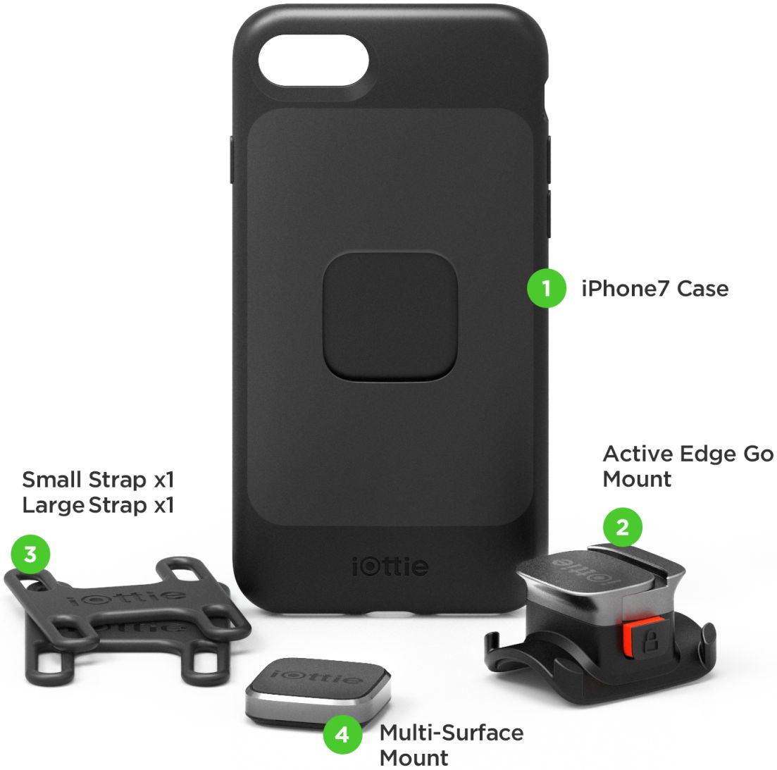 iOttie Active Edge Go Fietshouder met iPhone SE 2020 Hoesje Zwart afbeelding 4