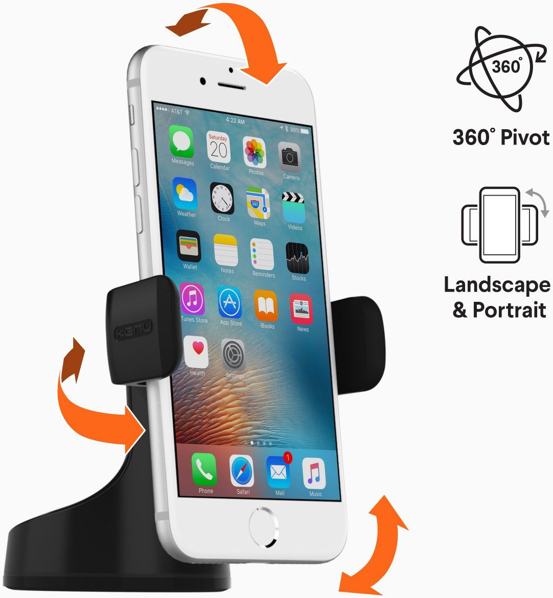 Kenu Airbase Pro Premium Auto Telefoonhouder Dashboard Met Zuignap afbeelding 8