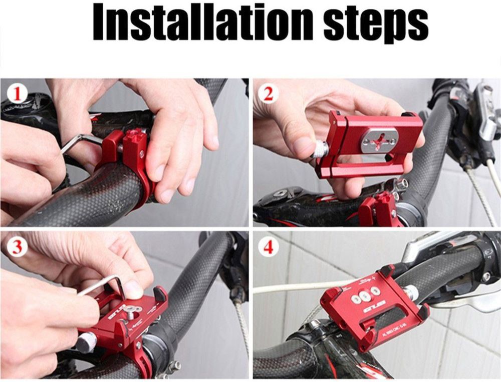 GUB G86 Universele Fiets Telefoonhouder voor Smartphone Rood afbeelding 7