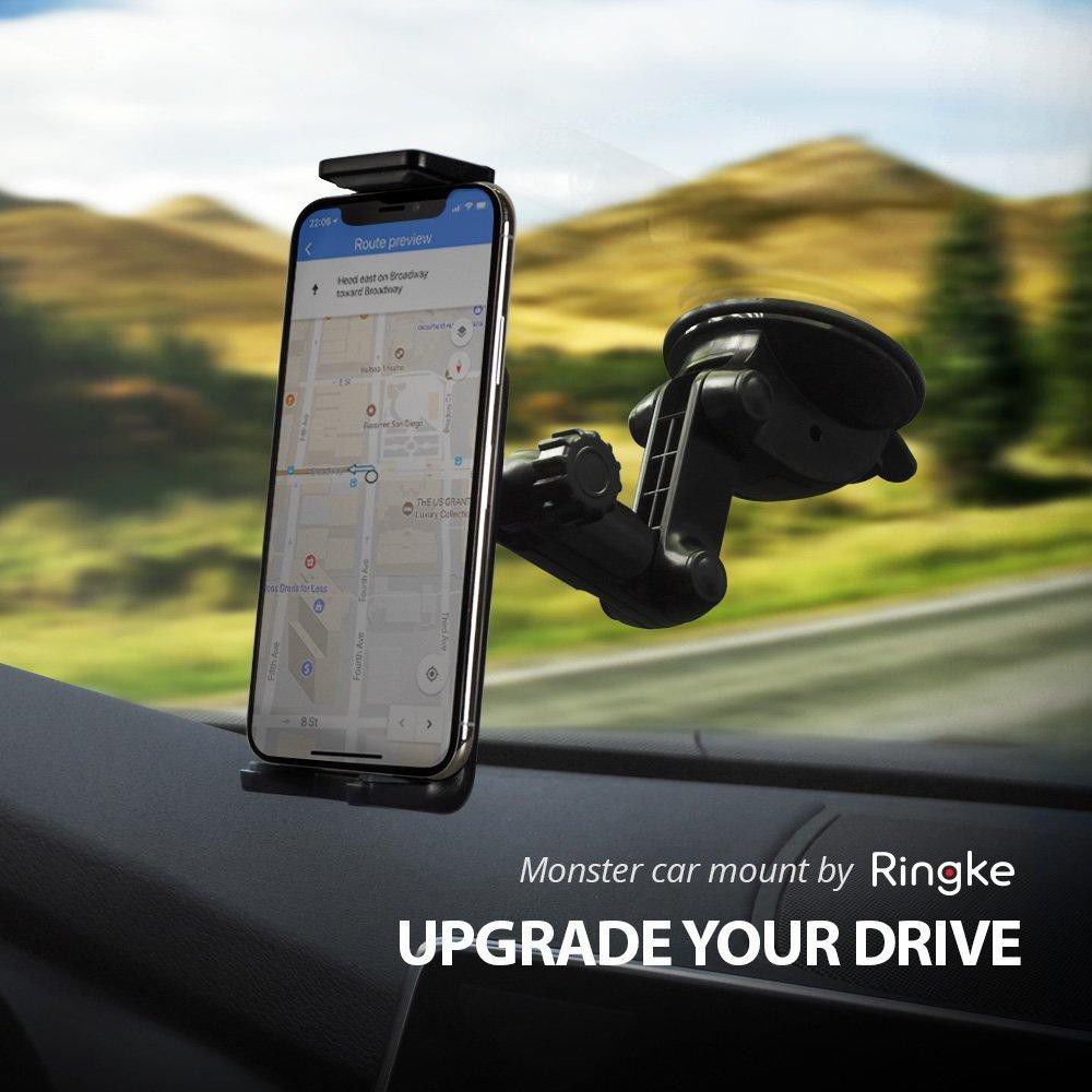 Ringke Monster Car Mount Dashboard Telefoonhouder Met Zuignap Zwart afbeelding 2