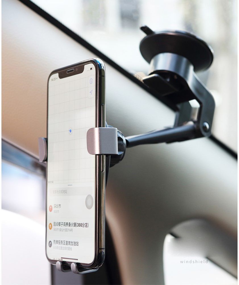 ROCK Universele Dashboard Telefoonhouder Voor Auto Met Zuignap Grijs afbeelding 14