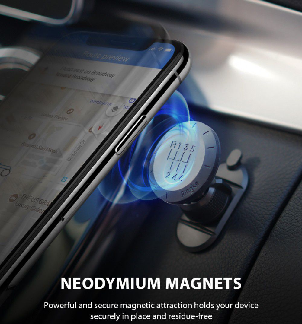 Ringke Gear Car Mount Dashboard Telefoonhouder Met Zuignap Zwart afbeelding 7
