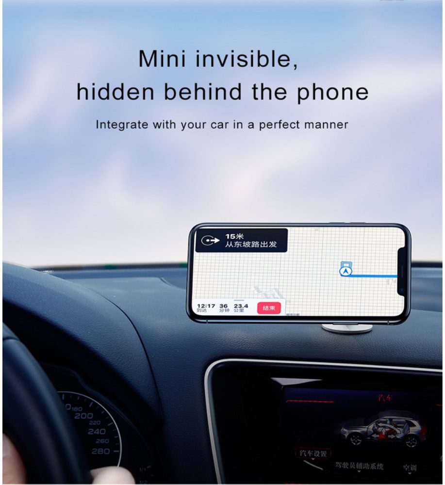 Baseus Magnetische Dashboard Telefoonhouder Met Zuignap Grijs afbeelding 10