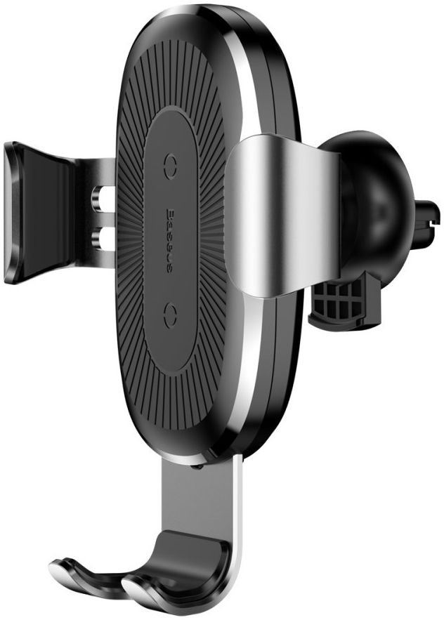 Baseus Gravity Ventilatie Telefoonhouder met Draadloos Opladen Zilver afbeelding 11
