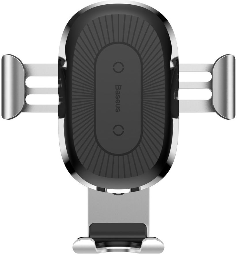 Baseus Gravity Ventilatie Telefoonhouder met Draadloos Opladen Zilver afbeelding 5