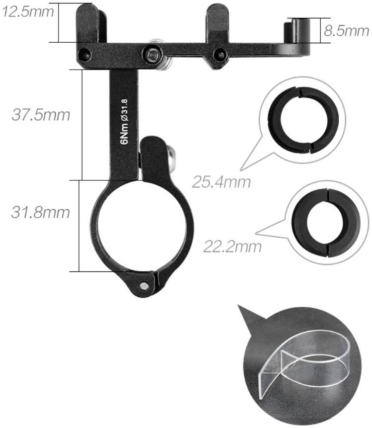 GUB Pro 2 Universele Verstelbare Telefoonhouder voor Fietsen Zilver afbeelding 7