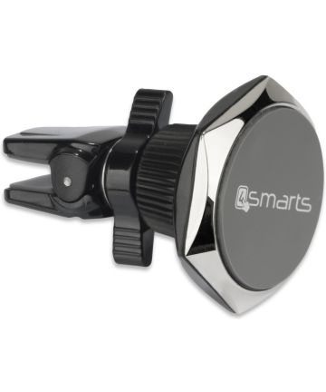4Smarts Clampmag Chrome Auto Ventilatie Telefoonhouder Zwart Houders