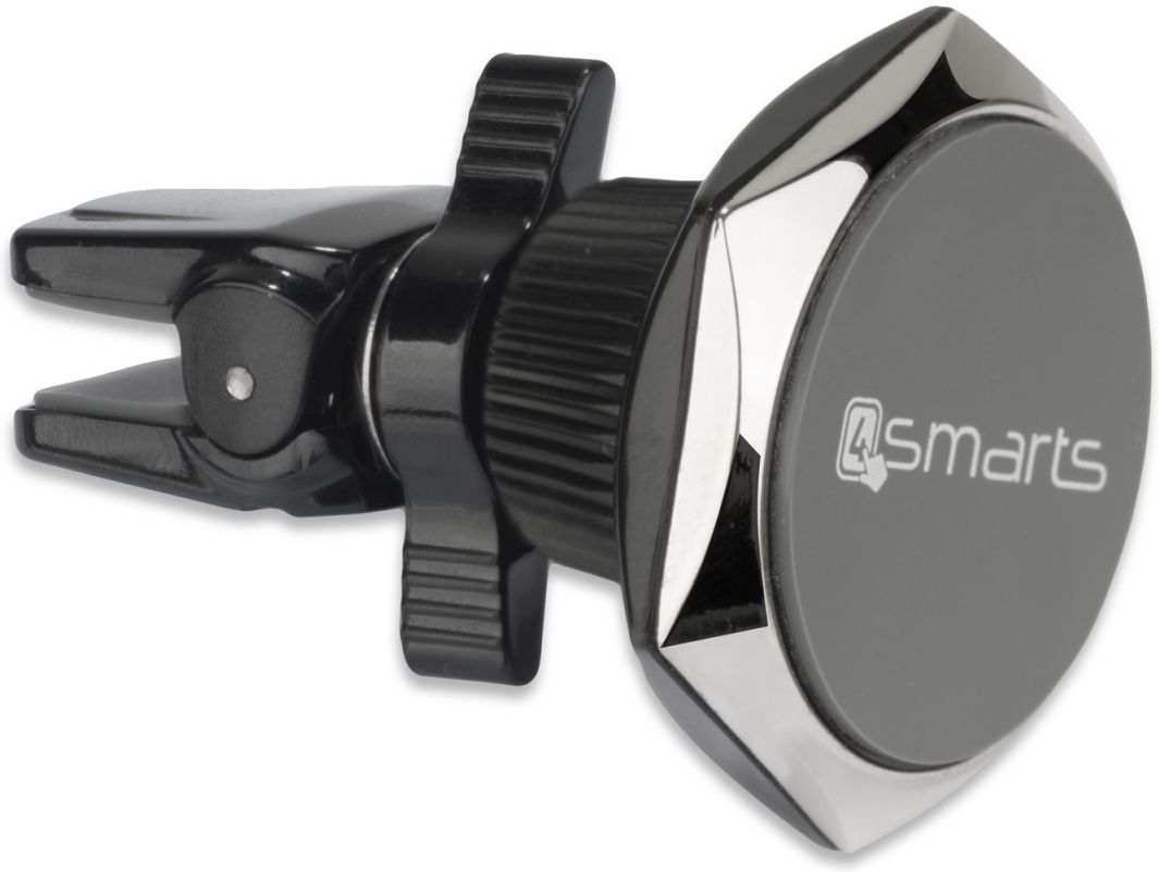 4Smarts Clampmag Chrome Auto Ventilatie Telefoonhouder Zwart afbeelding 1