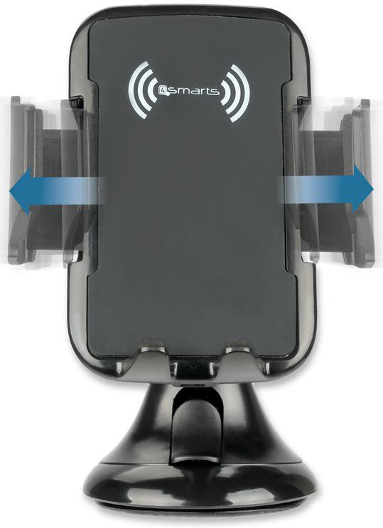 4Smarts VoltBeam Grip Authouder Telefoon met Draadloos Opladen Zwart afbeelding 3