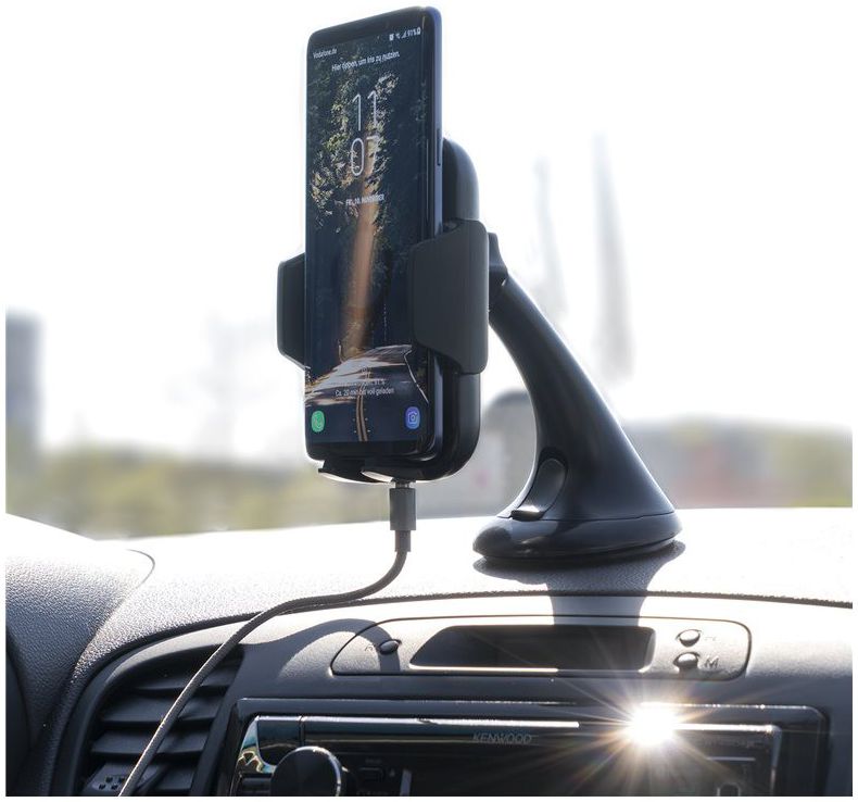 4Smarts VoltBeam Grip Authouder Telefoon met Draadloos Opladen Zwart afbeelding 6