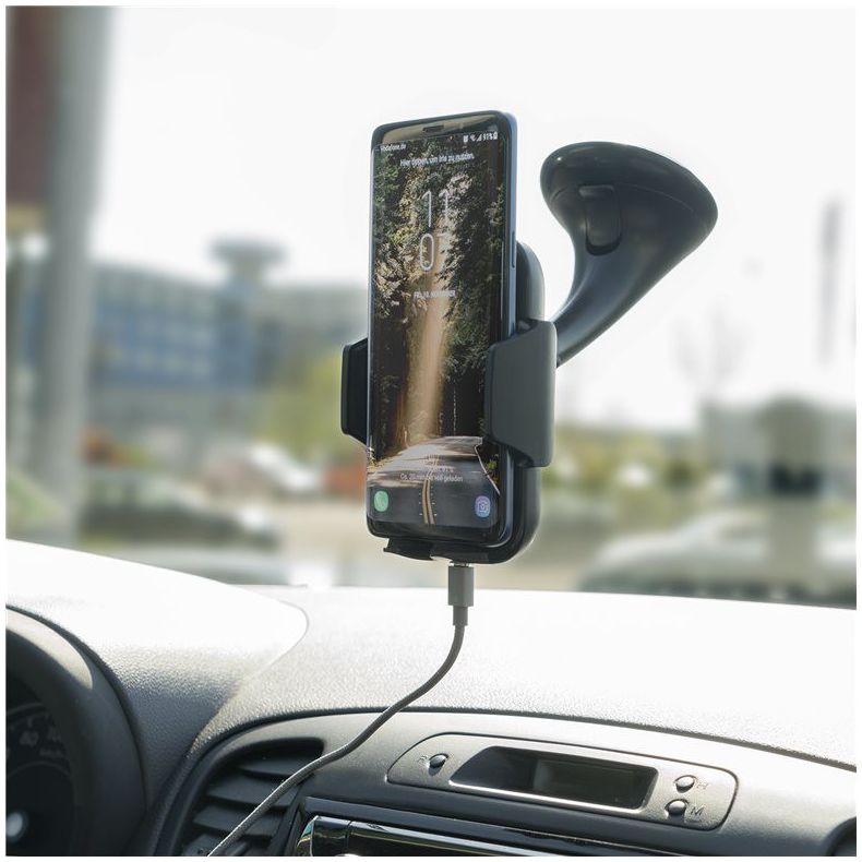 4Smarts VoltBeam Grip Authouder Telefoon met Draadloos Opladen Zwart afbeelding 7