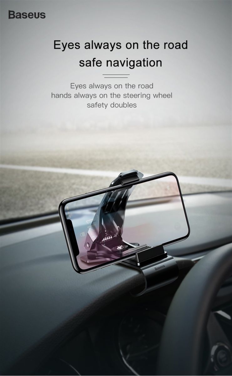 Baseus Direct-view Smartphone Houder Auto Dashboard Zwart afbeelding 3