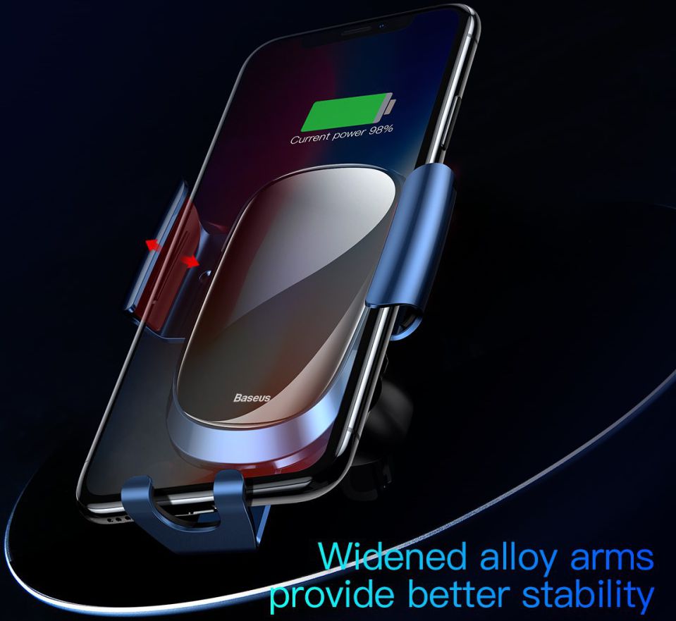 Baseus Future Gravity Verstelbare Ventilatie Telefoonhouder Blauw afbeelding 4
