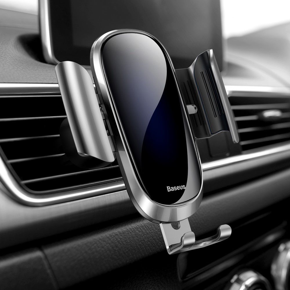 Baseus Future Gravity Verstelbare Ventilatie Telefoonhouder Zilver afbeelding 2