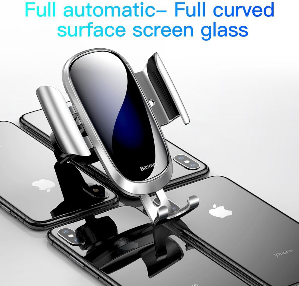 Baseus Future Gravity Verstelbare Ventilatie Telefoonhouder Zilver afbeelding 3
