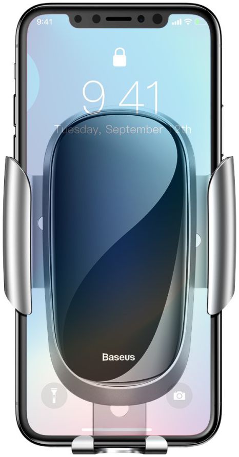 Baseus Future Gravity Verstelbare Ventilatie Telefoonhouder Zilver afbeelding 7