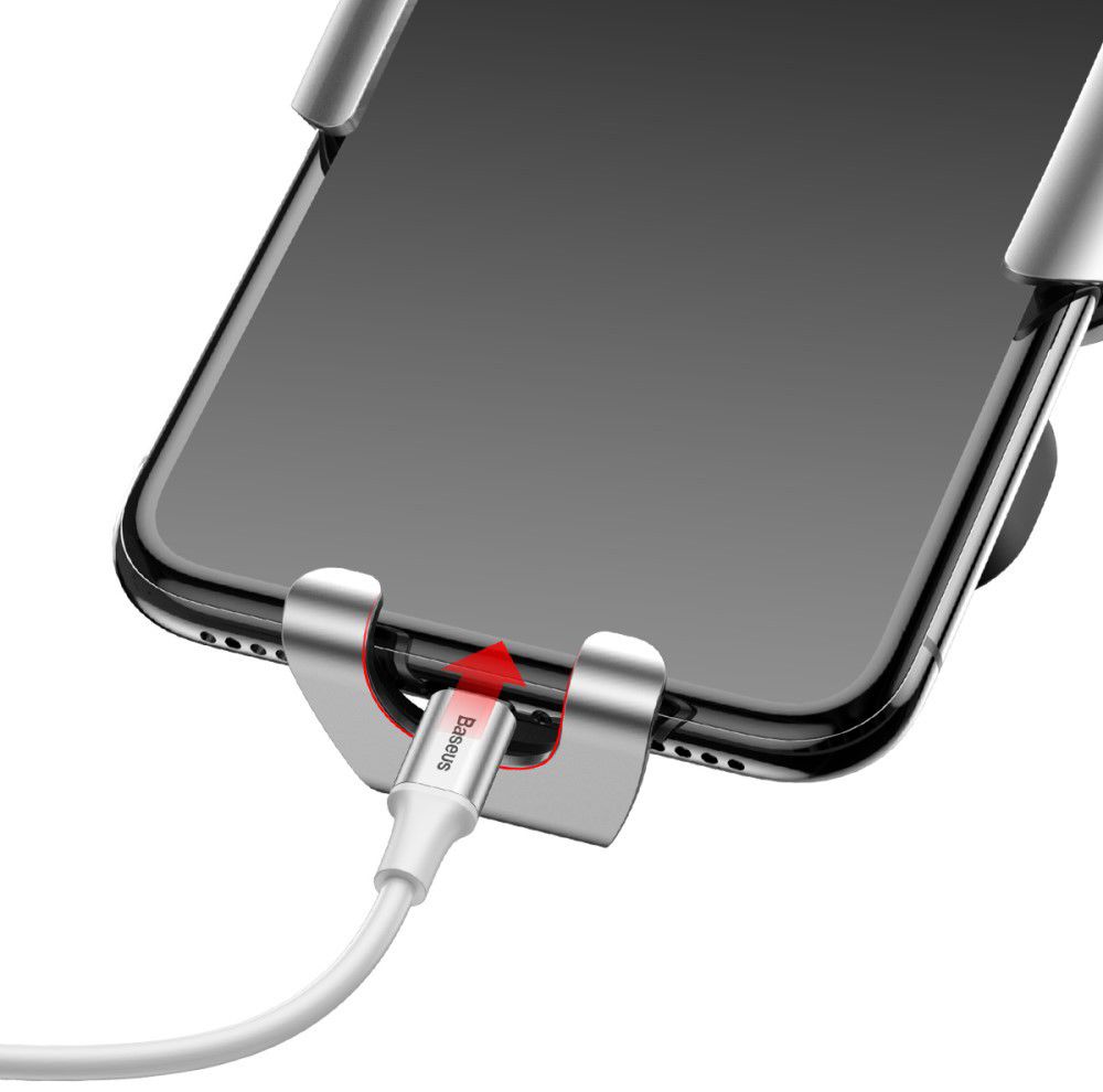 Baseus Future Gravity Verstelbare Ventilatie Telefoonhouder Zilver afbeelding 8