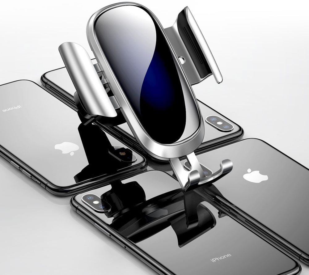 Baseus Future Gravity Verstelbare Ventilatie Telefoonhouder Zilver afbeelding 9