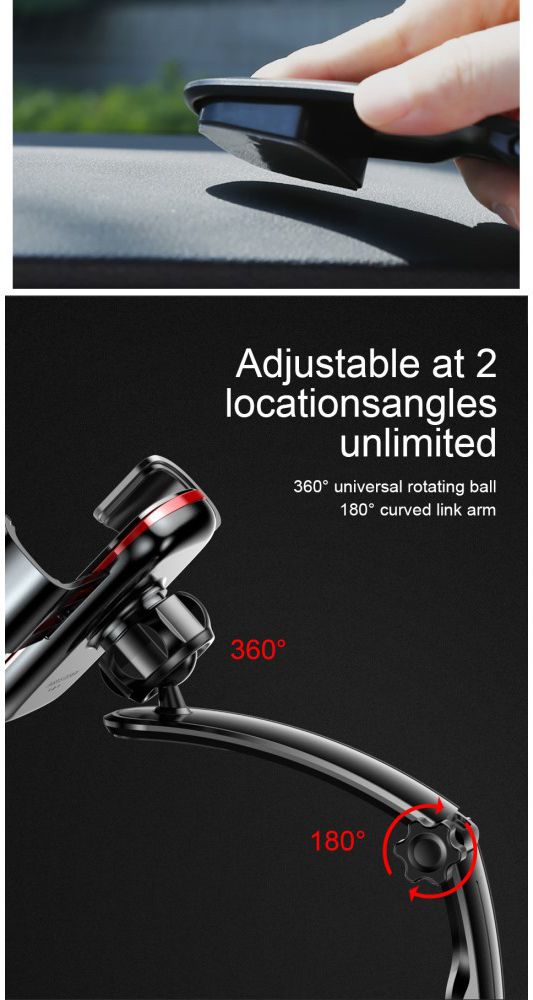 Baseus Metal Age Gravity Smartphonehouder Dashboard Auto Grijs afbeelding 22