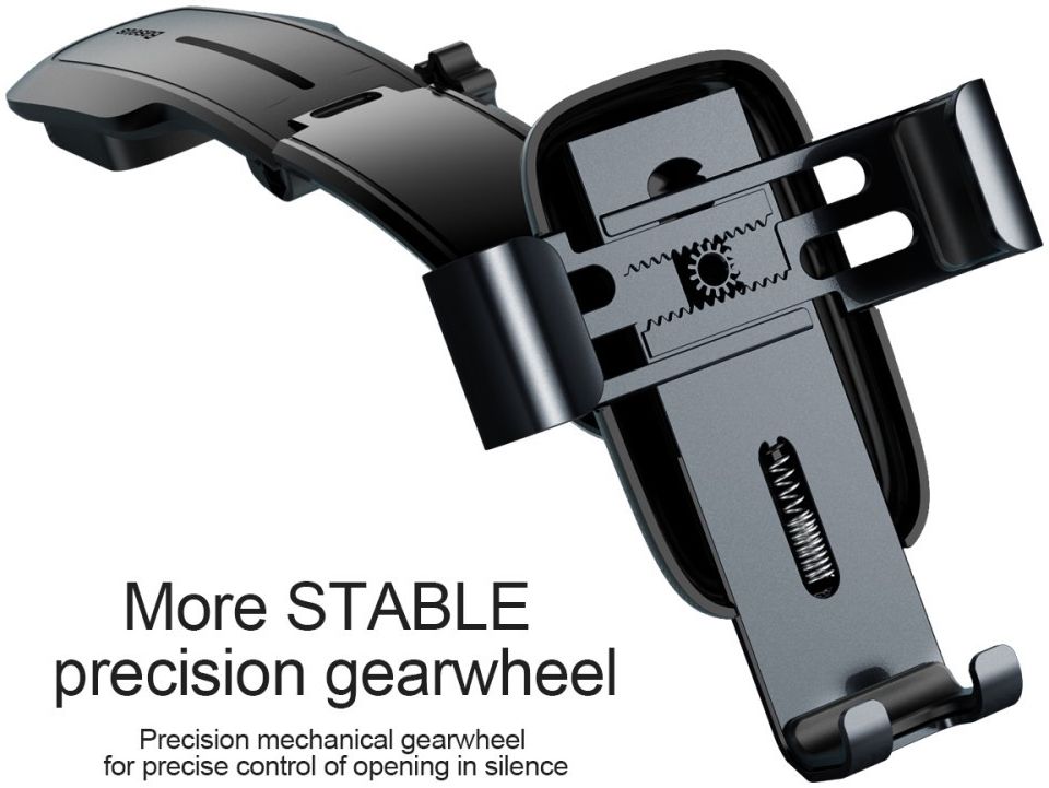 Baseus Metal Age Gravity Smartphonehouder Dashboard Auto Grijs afbeelding 7