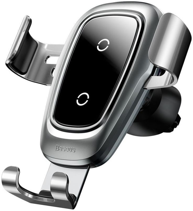 Baseus Metal Gravity Ventilatie Telefoonhouder Draadloos Laden Zilver afbeelding 2