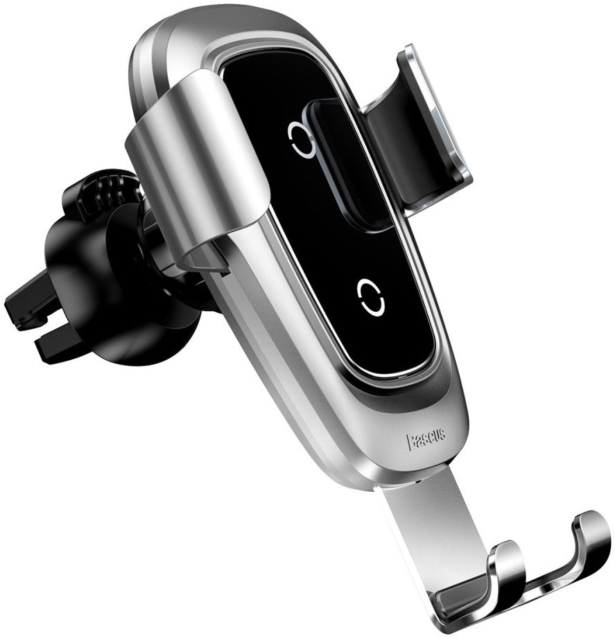Baseus Metal Gravity Ventilatie Telefoonhouder Draadloos Laden Zilver afbeelding 7