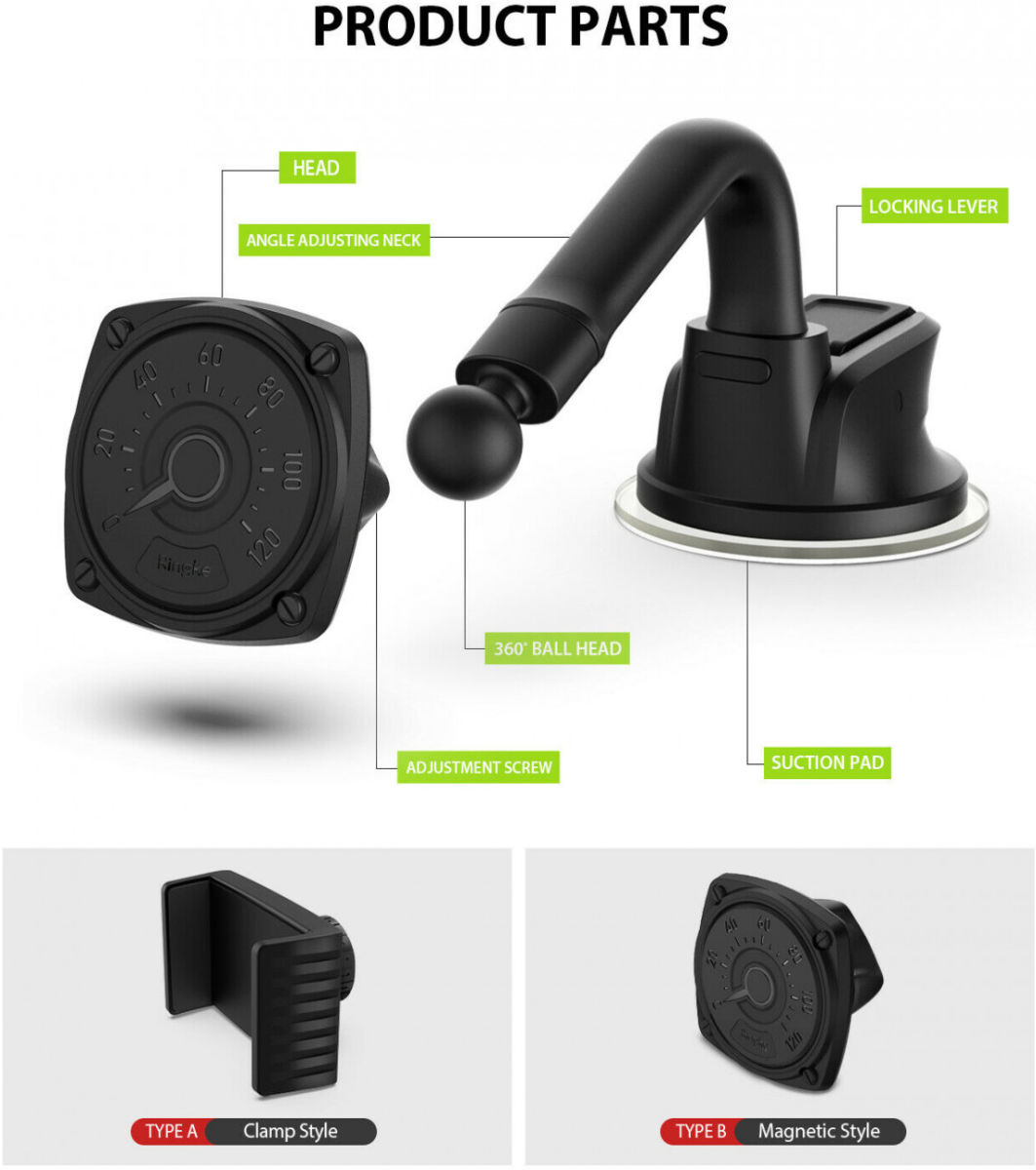 Ringke Magnetische Dashboard Autohouder Square Zwart afbeelding 10