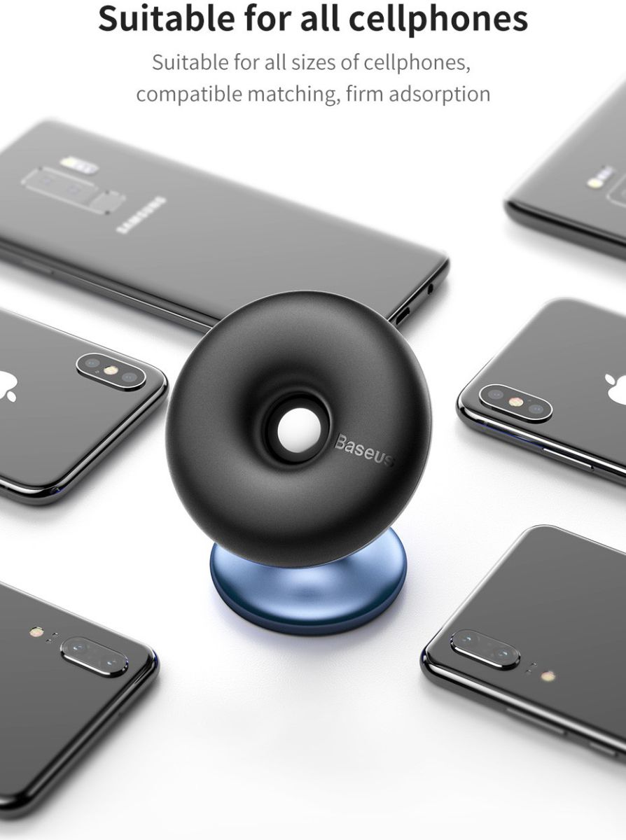 Baseus Star Ring Magnetische Auto Dashboard Telefoonhouder Zilver afbeelding 11