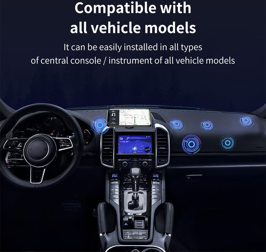 Baseus Star Ring Magnetische Auto Dashboard Telefoonhouder Zilver afbeelding 7