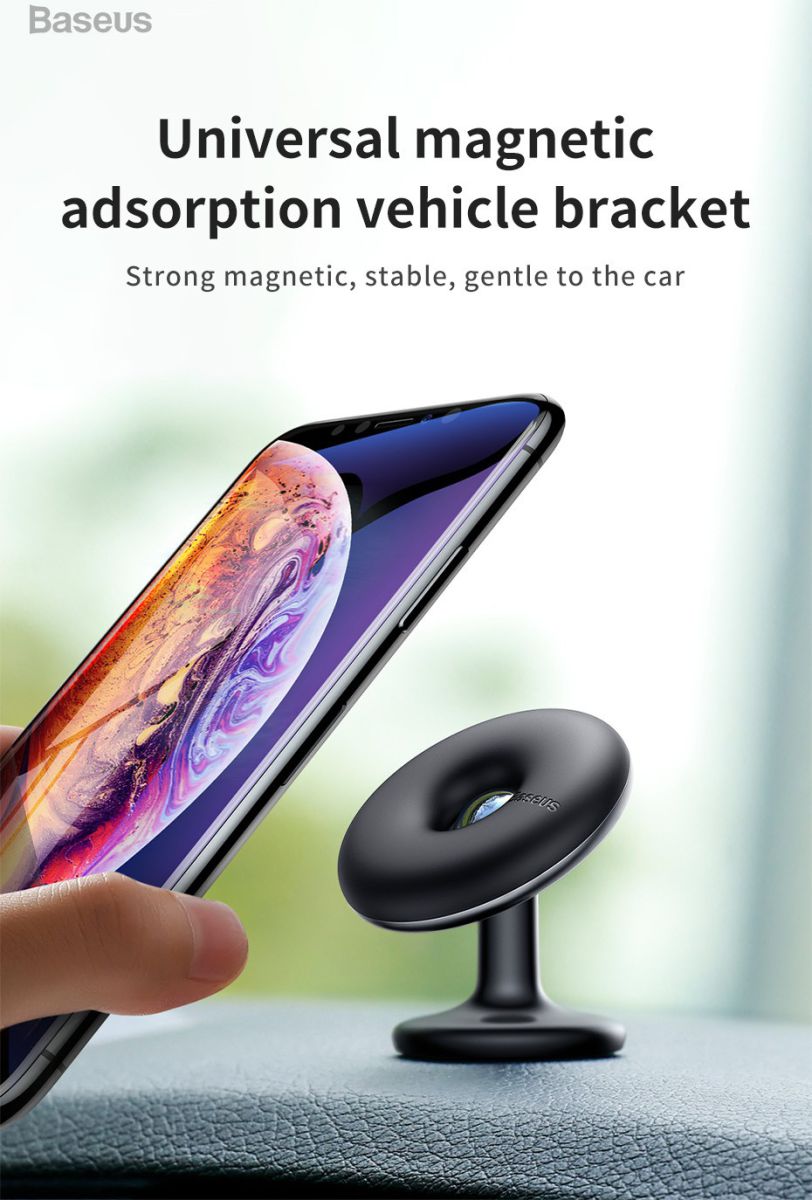 Baseus Star Ring Magnetische Auto Dashboard Telefoonhouder Zilver afbeelding 8