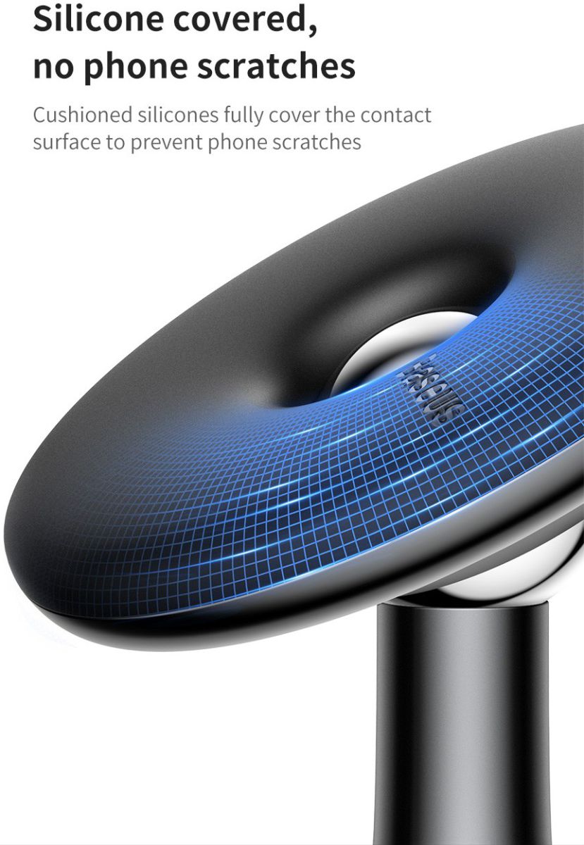 Baseus Star Ring Magnetische Auto Dashboard Telefoonhouder Zilver afbeelding 10
